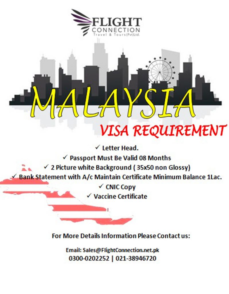 visit visa fee for malaysia from pakistan