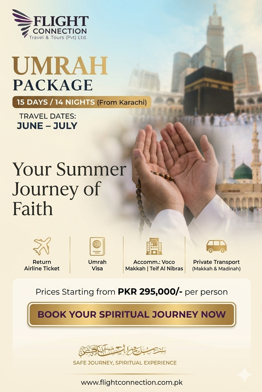Best Umrah Packages 2026 from Karachi - Flight Connection